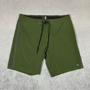 Outerknown Apex Men's Boardshorts Swimming Trunks Size 36 Olive Green #1707